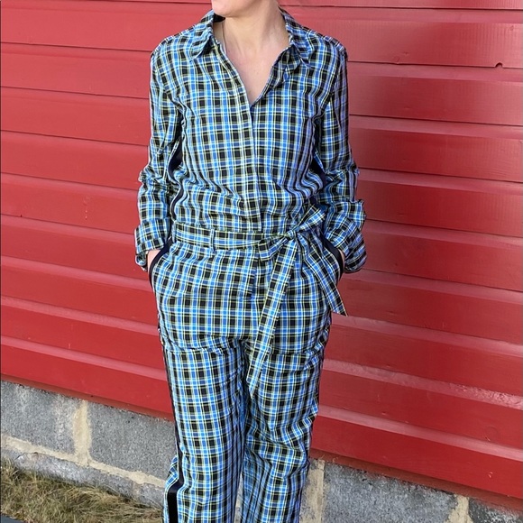 NWT Burberry Lampton Check Jumpsuit